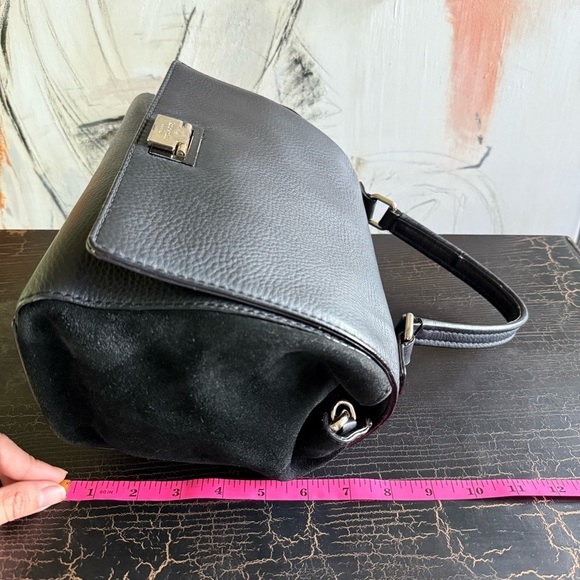 Kate Spade Black Leather and Suede Magnolia Park Top Handle Bag - Picture 7 of 15